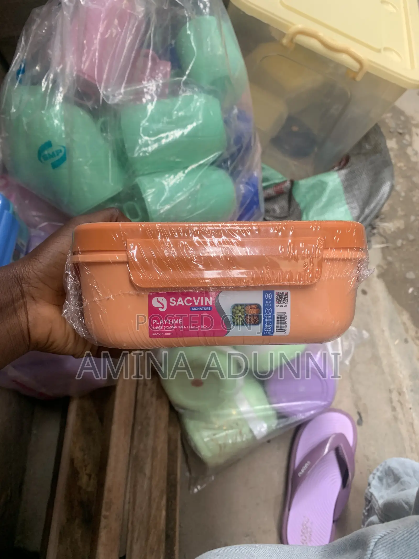 Colourful 3-Compartment Lunch Box