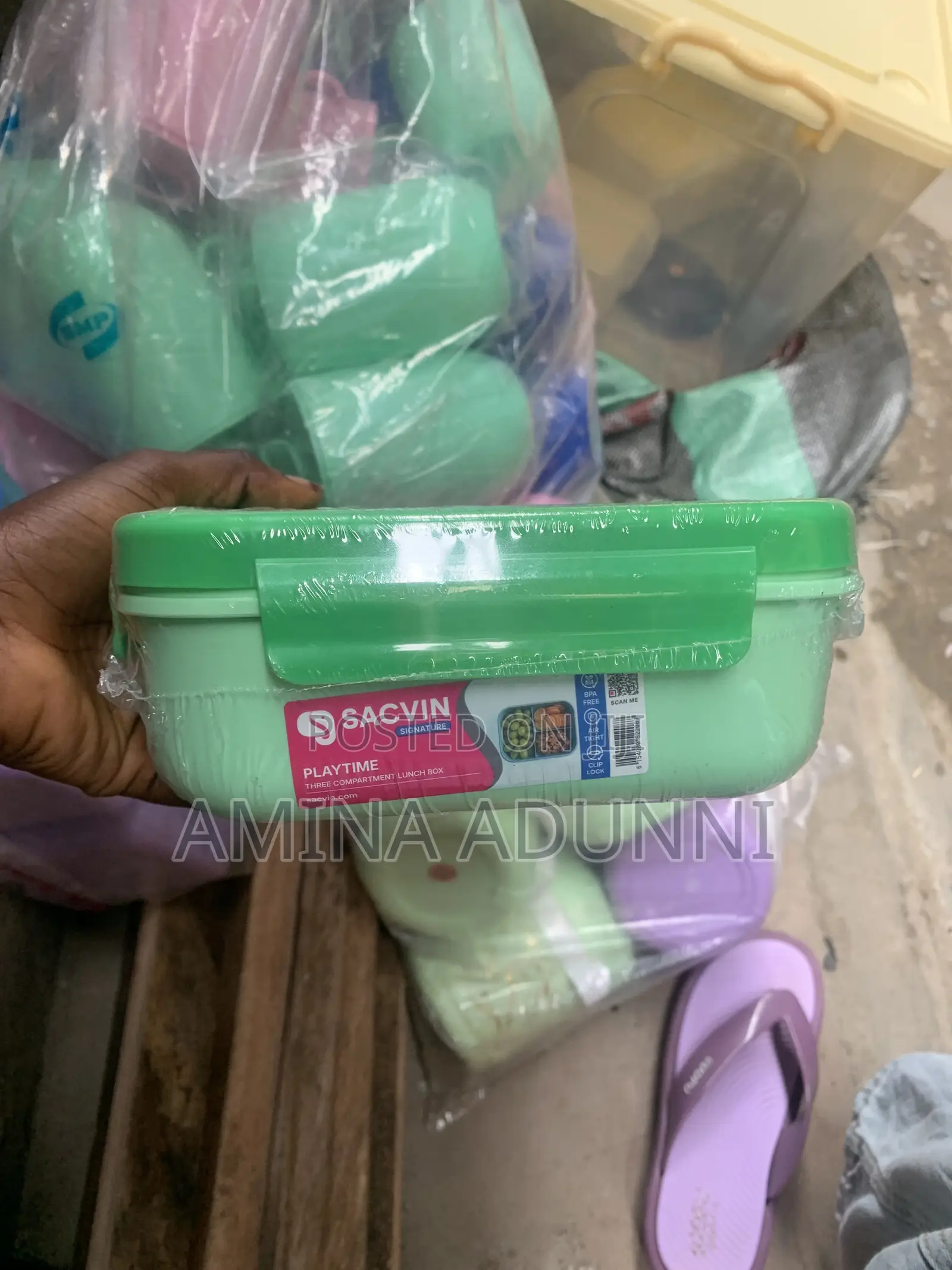 Colourful 3-Compartment Lunch Box