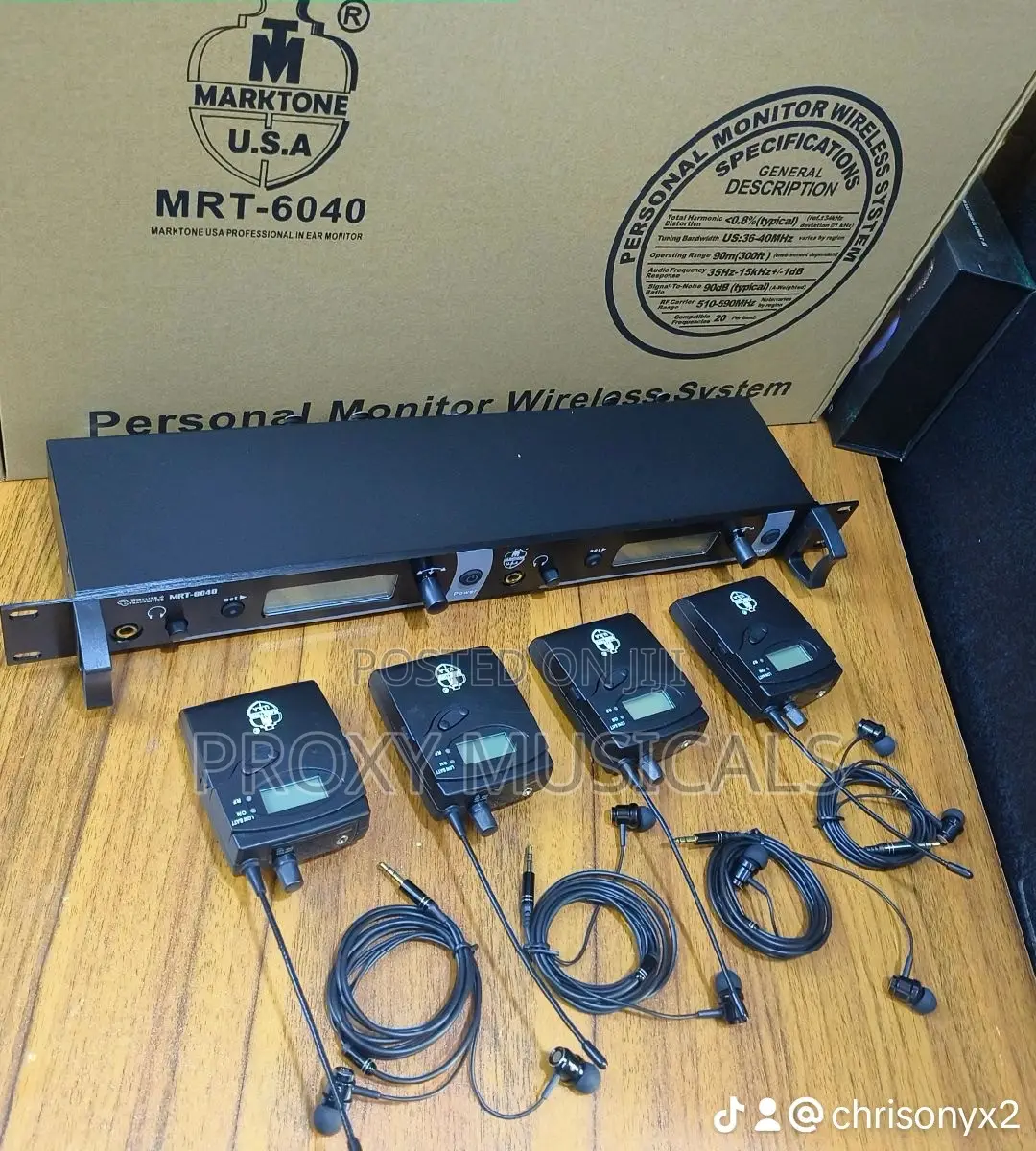Marktone MRT-6040 4-in-1 Wireless in-Ear Monitor System