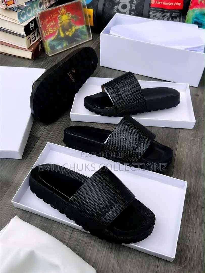 Coated Black Army Pam Slide