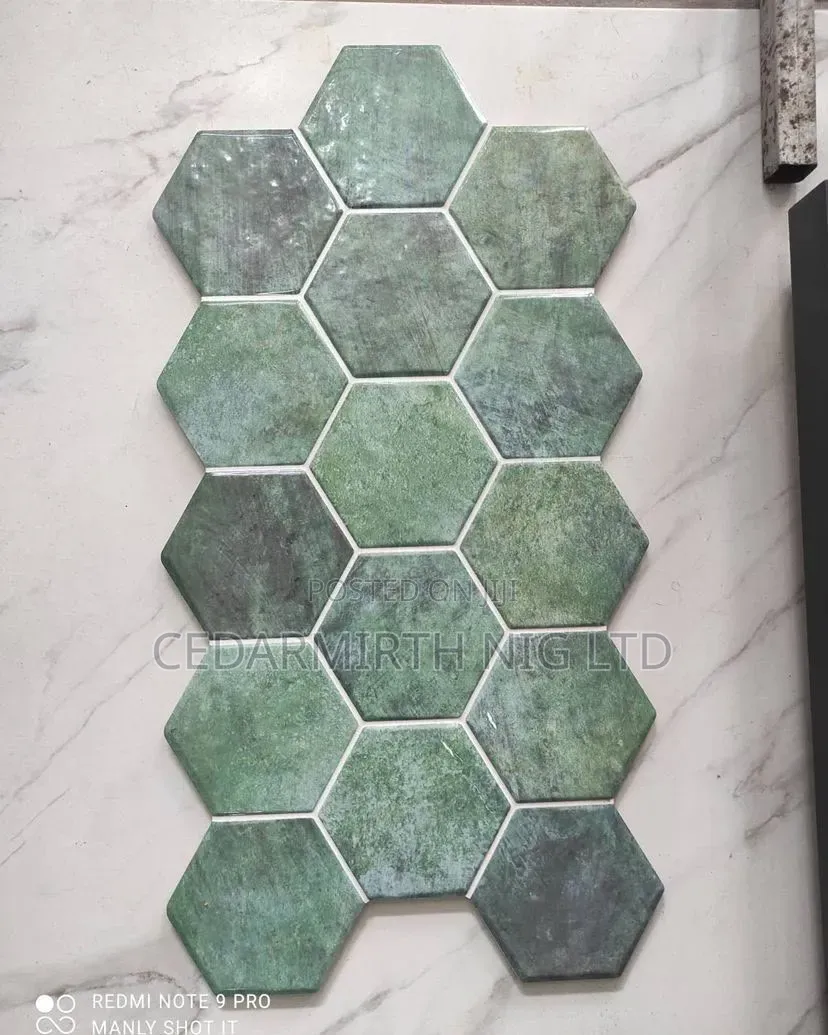 Green Color Wall Tiles in Various Shapes Sizes .