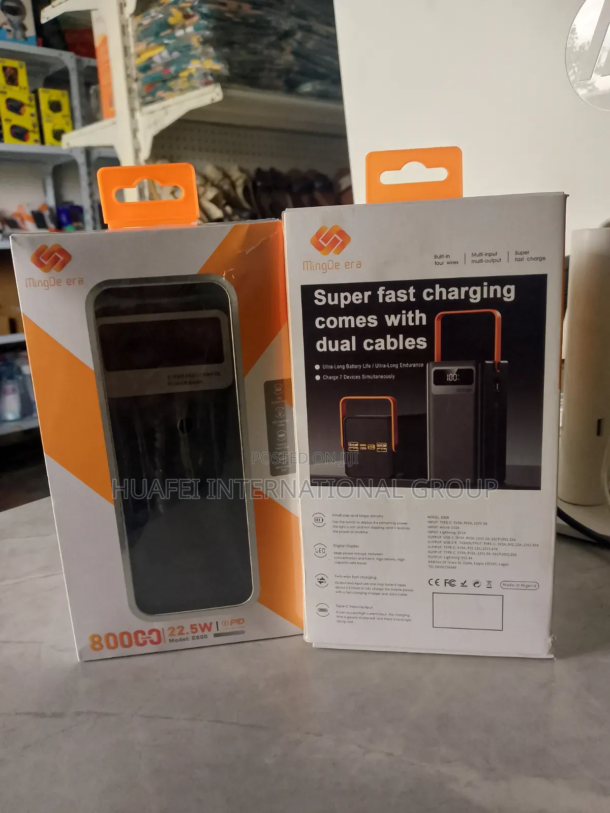 MingDe Era 80000mAh 22.5W PD Power Bank Super Fast Charge With Cables