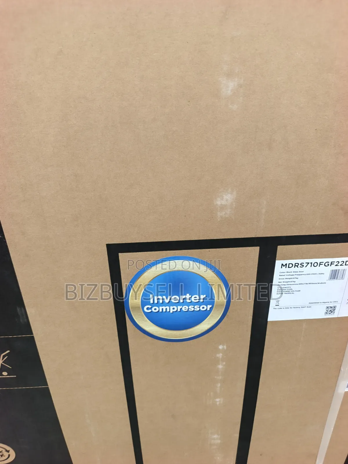 Side by Side Inverter Midea Refrigerator Set, 500L.