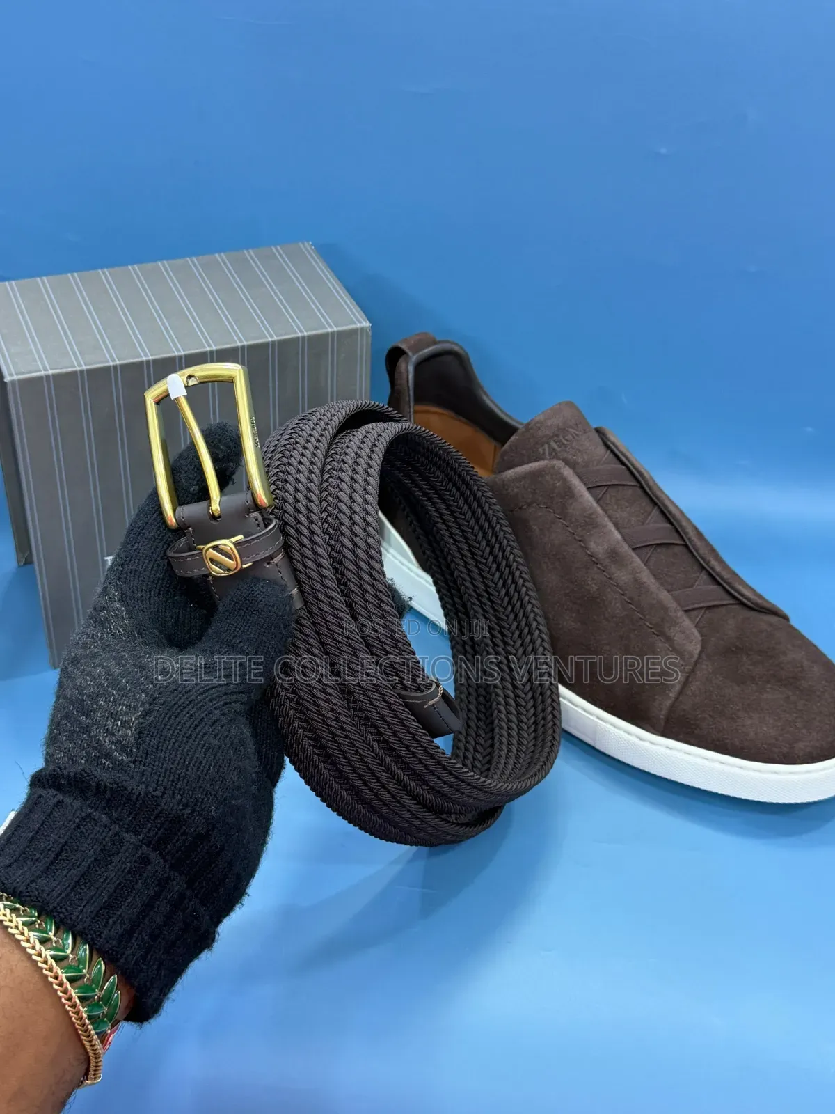 Original Zegna, Berluti, Tomford and Hermes Belts Available