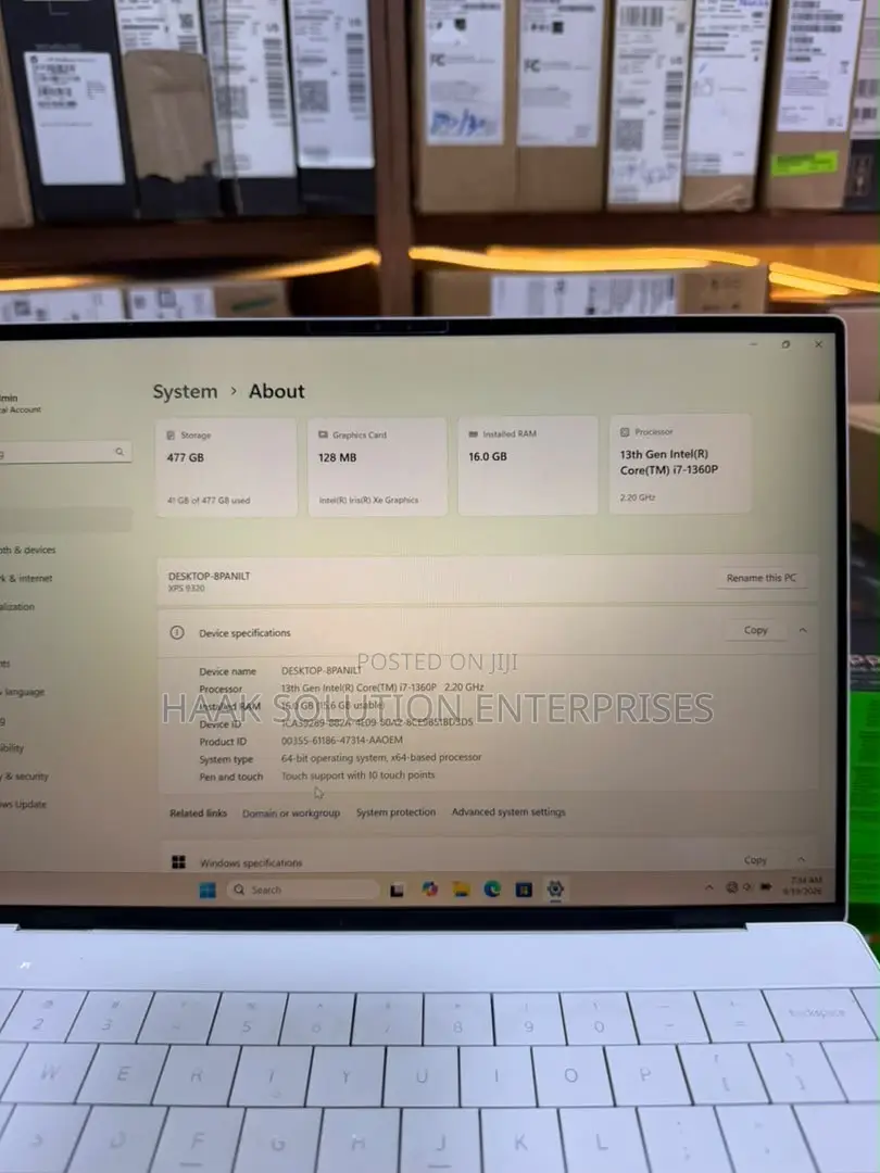 Laptop Dell XPS 13 16GB Intel Core i7 SSD 512GB