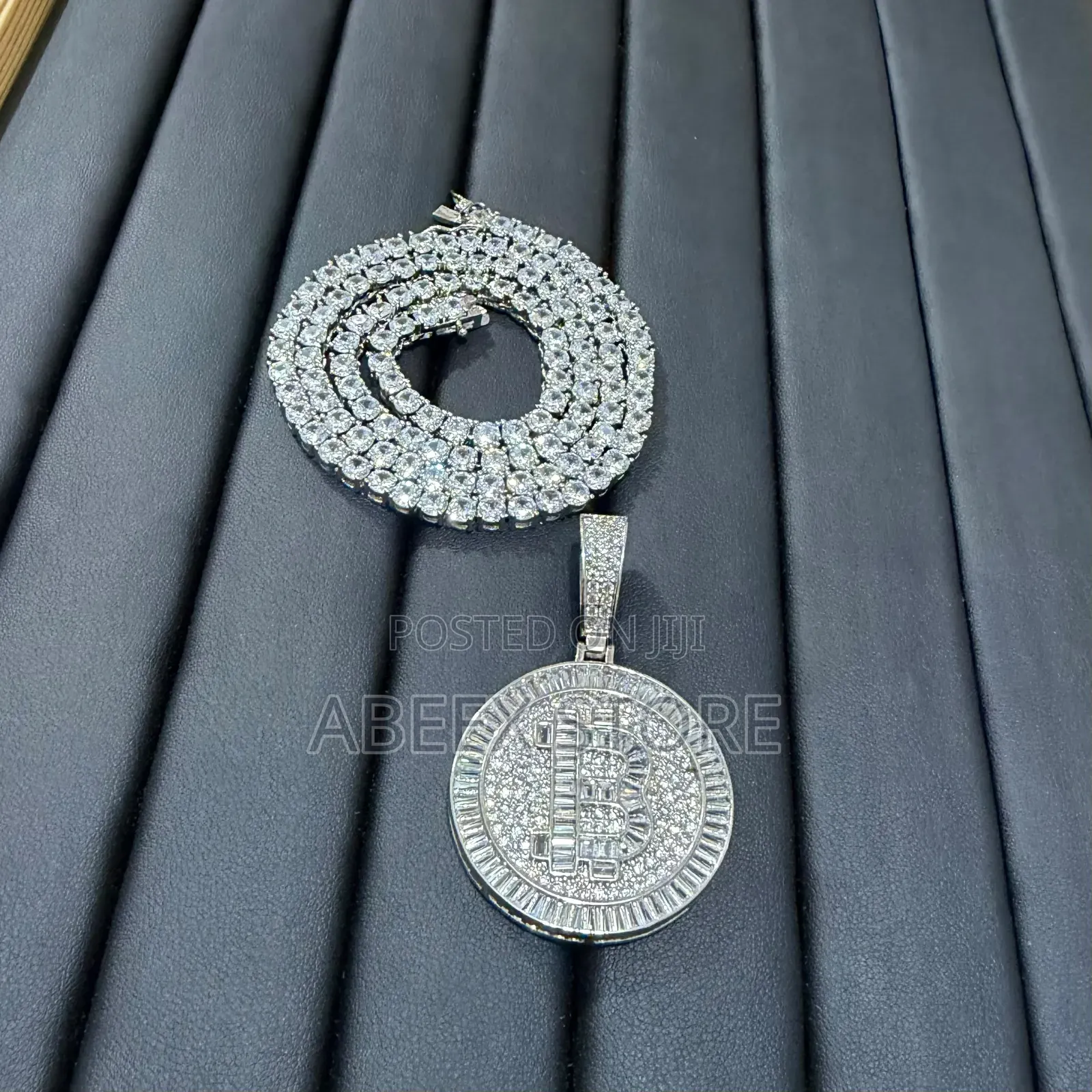 Zirconia Tennis Chain and Pendant
