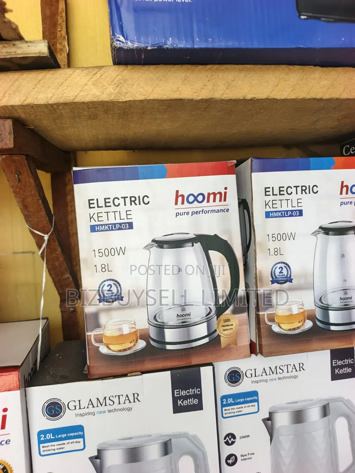 1.8L Glass Electric Kettle, Hoomi Performance Products.