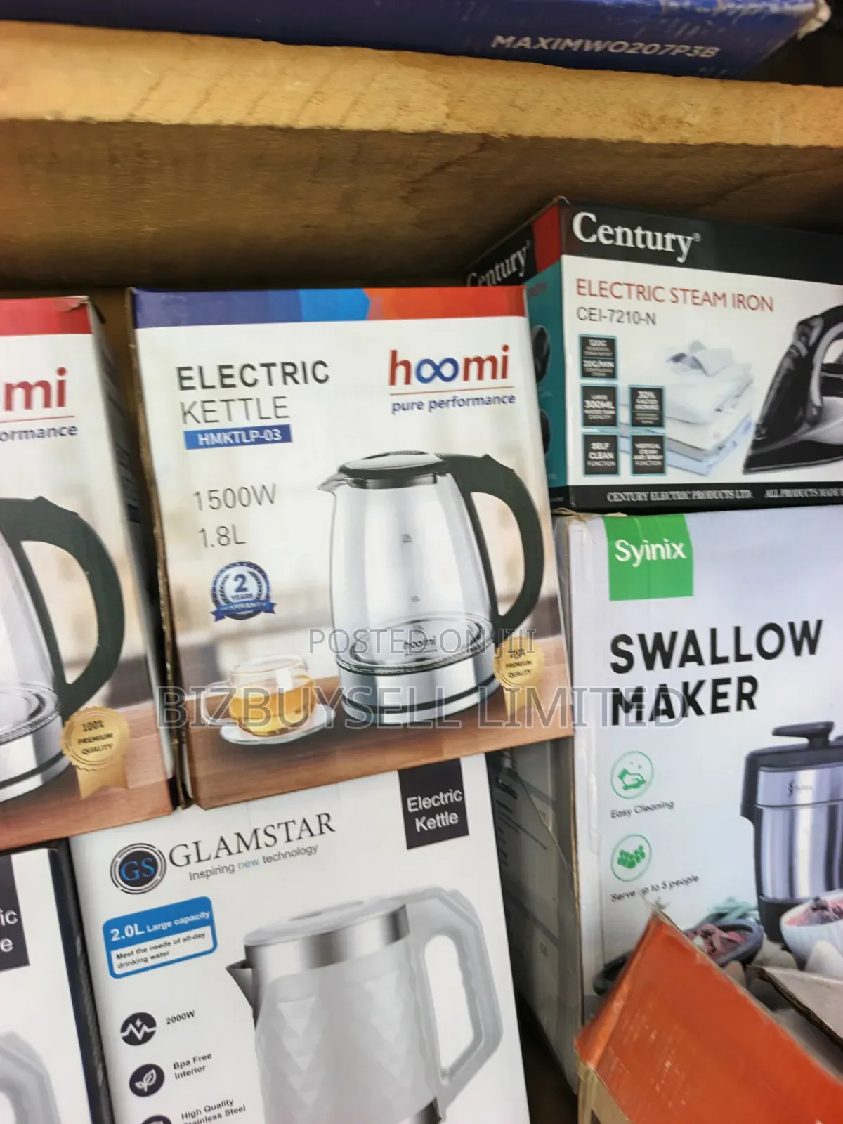 1.8L Glass Electric Kettle, Hoomi Performance Products.