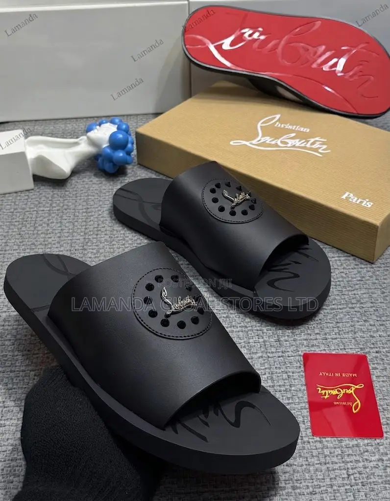 Christian Louboutin Studded Medallion Slide Sandals