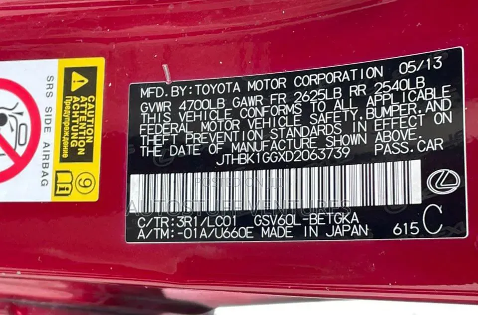 Lexus ES 350 FWD 2013 Red