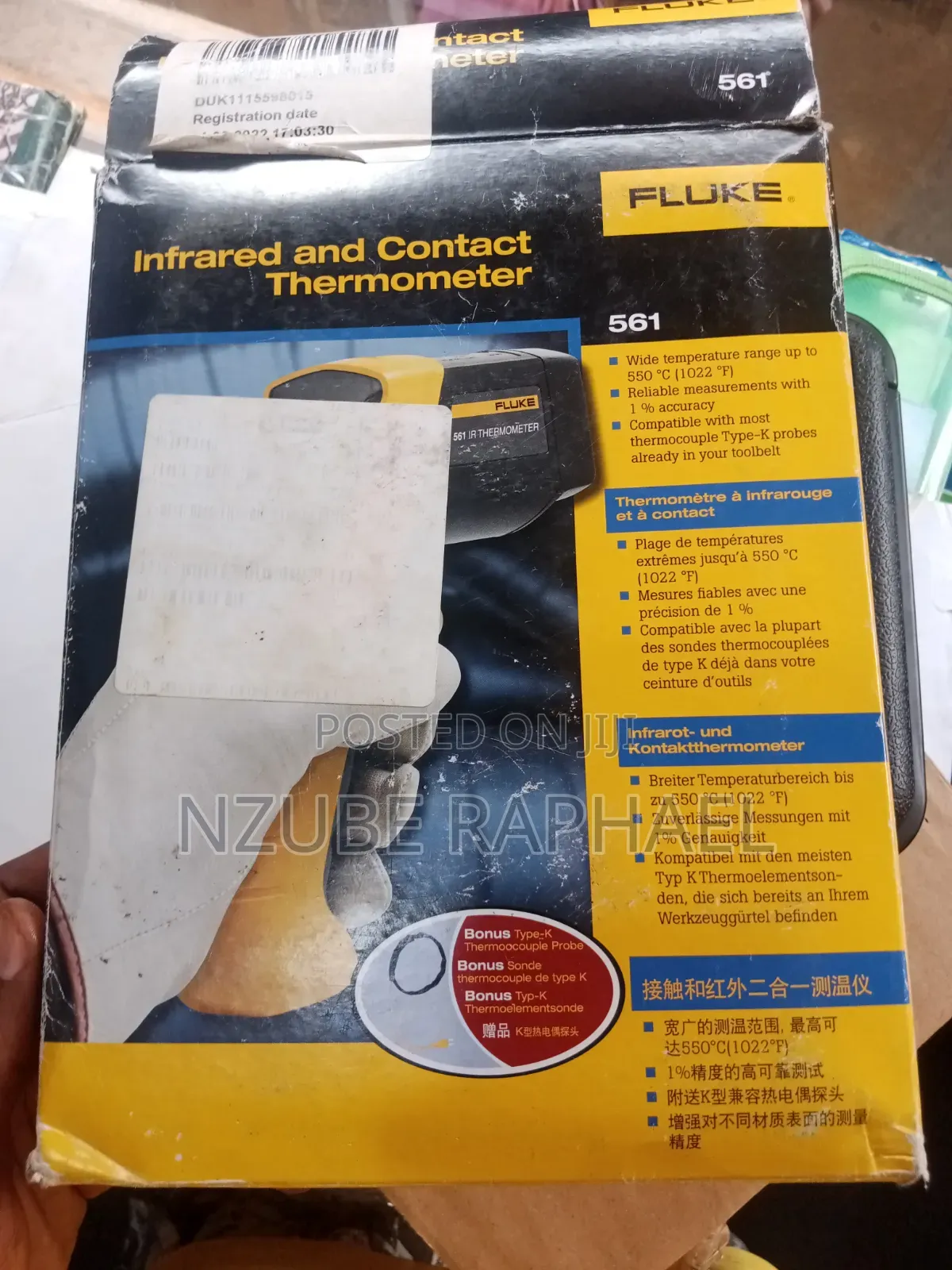 Fluke 561 IR and Contact Thermometer
