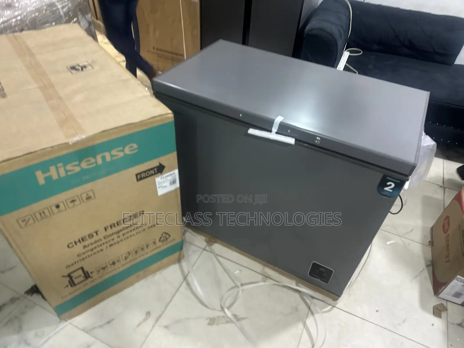 FC340SHI Silver Inverter Chest Freezer 250L
