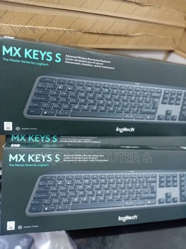 Logitech MX Keys S Bluetooth Illuminated Keyboard -- GRAPHITE