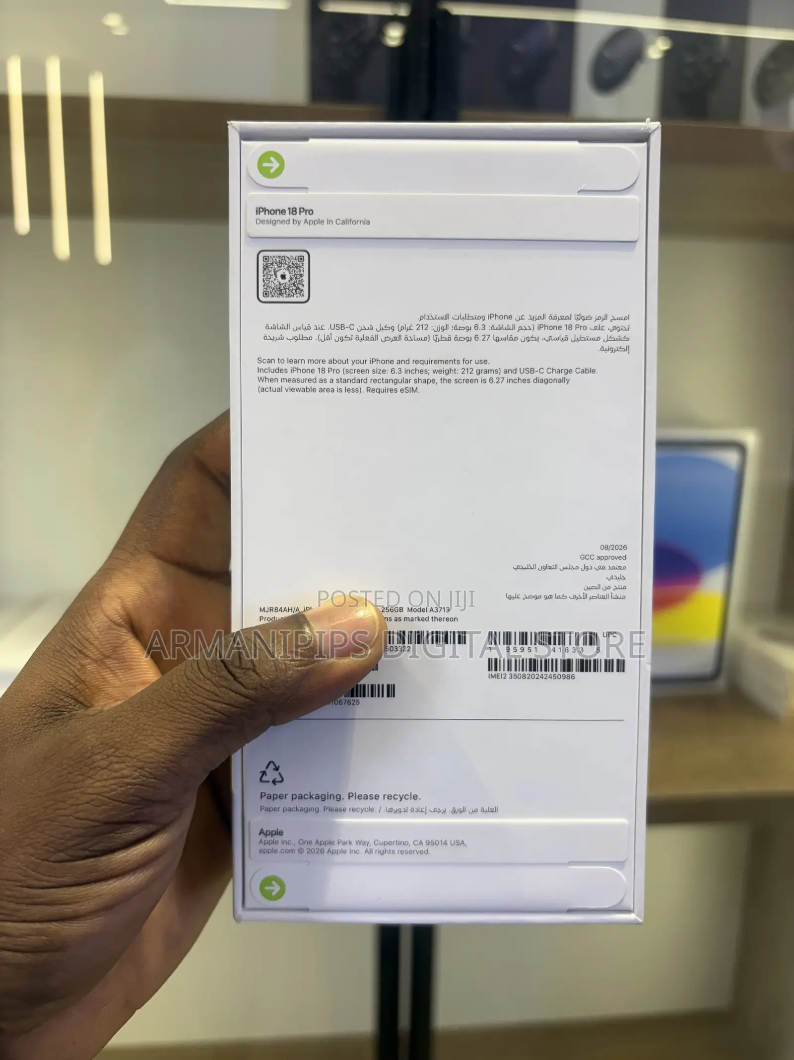 New Apple iPhone 18 Pro 256 GB Blue
