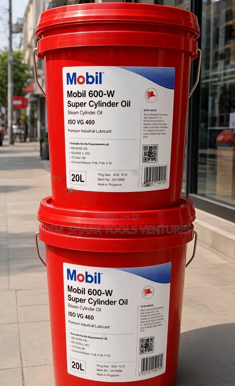 20-Litre Red Pails of Mobil 600-W Super Cylinder Oil (ISO VG 460)