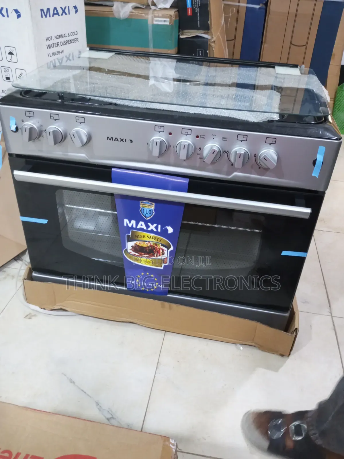 Maxi 60x90 Cm 4-Gas 2-Electric Burner Standing Cooker and Oven