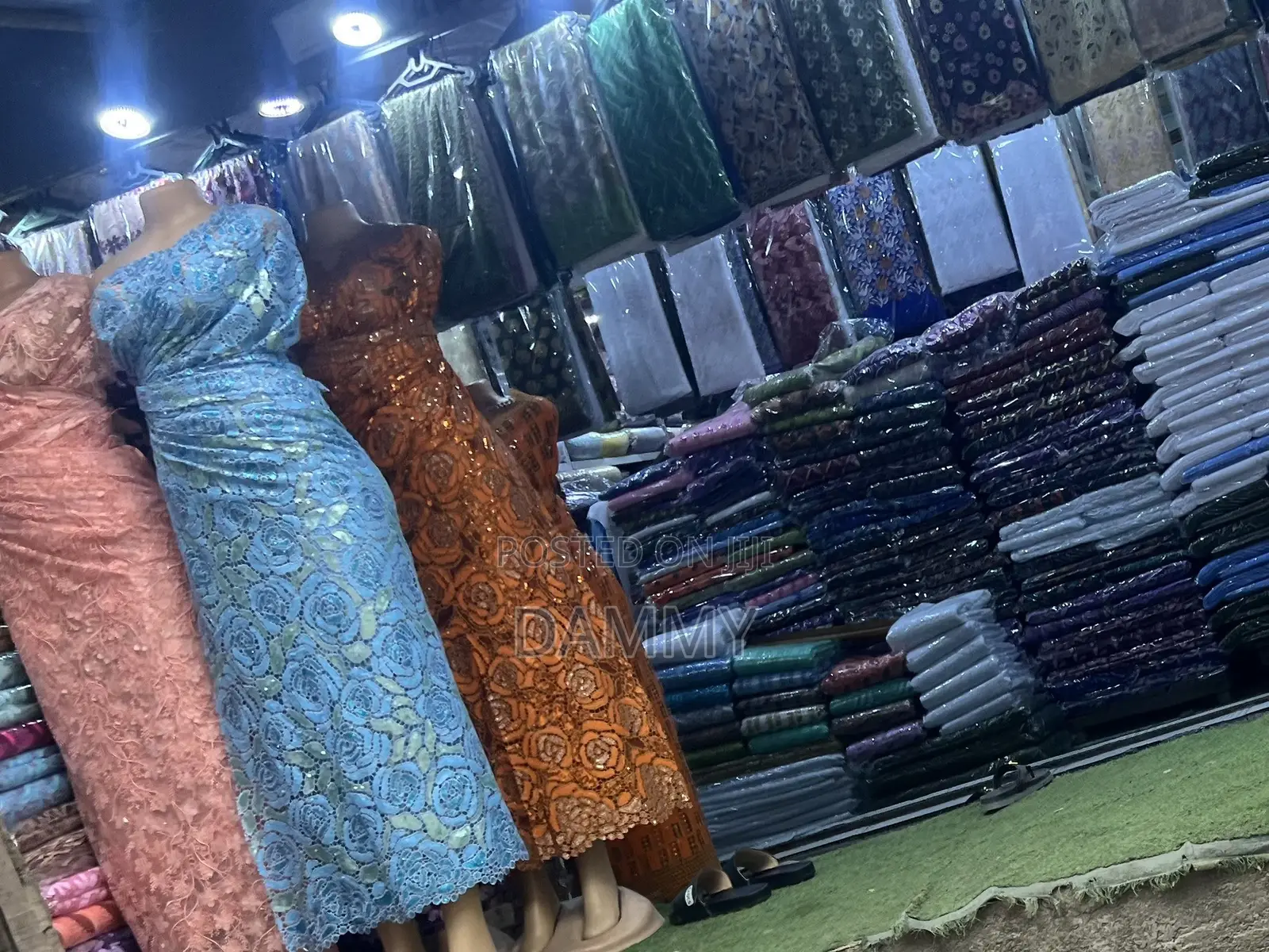 Vibrant Outdoor Fabric Stall