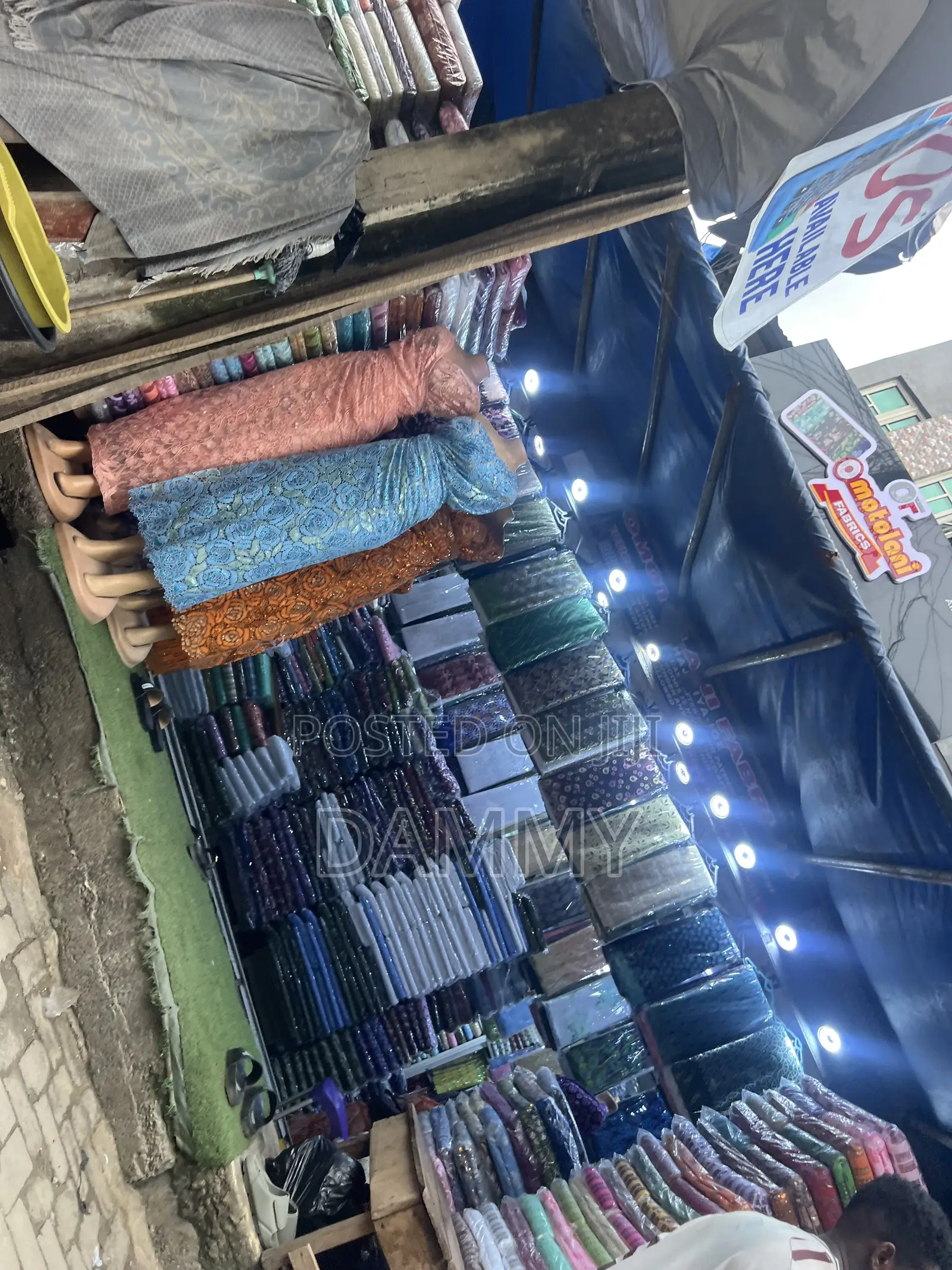 Vibrant Outdoor Fabric Stall
