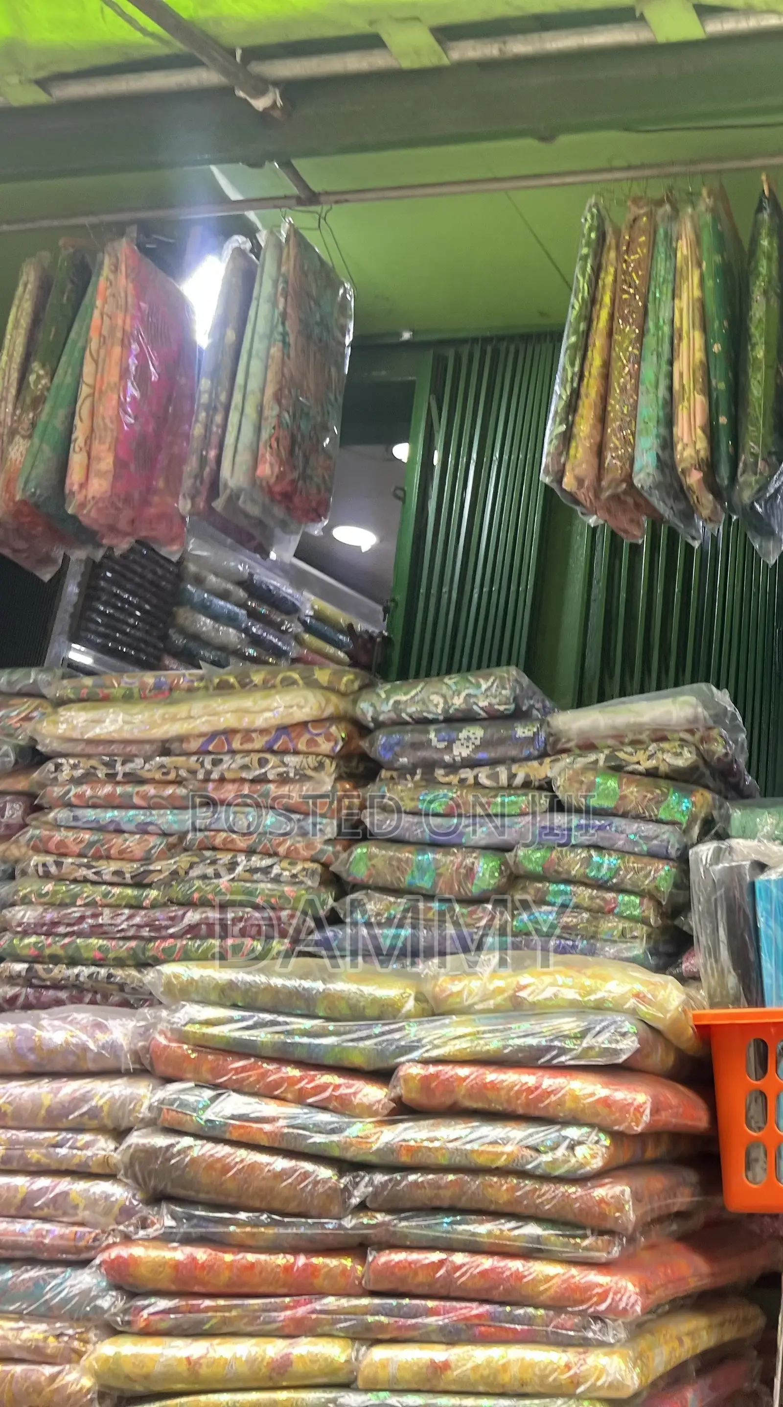 Vibrant Outdoor Fabric Stall
