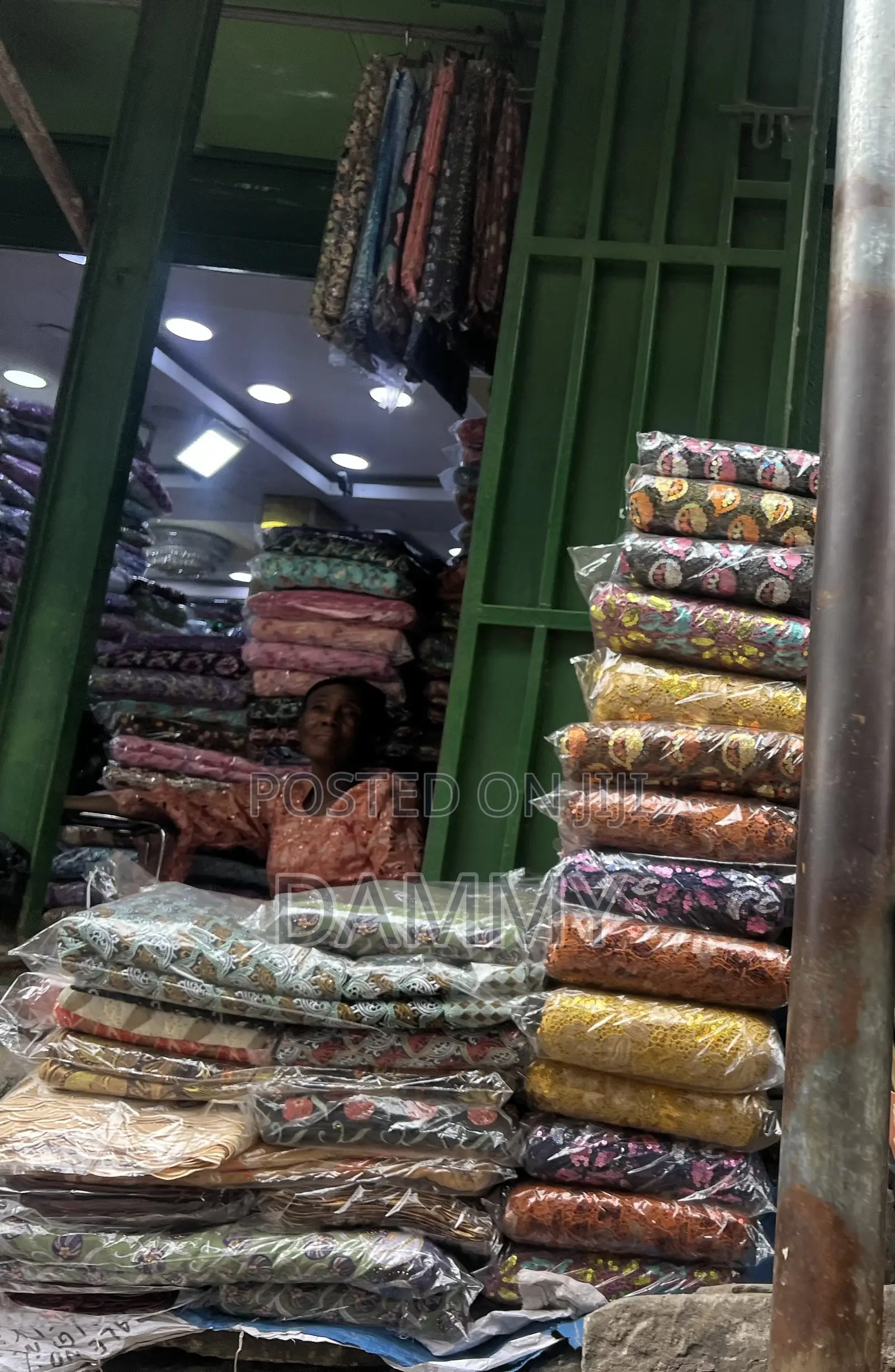 Vibrant Outdoor Fabric Stall
