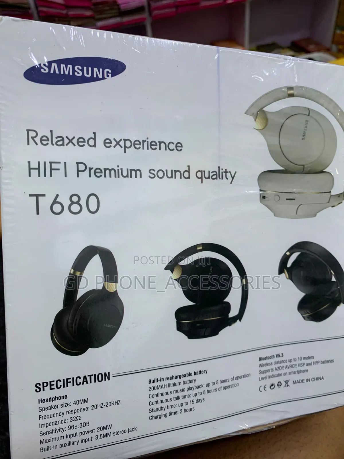 Samsung T680 Wireless Bluetooth Headphones – Hi-Fi Premium Sound