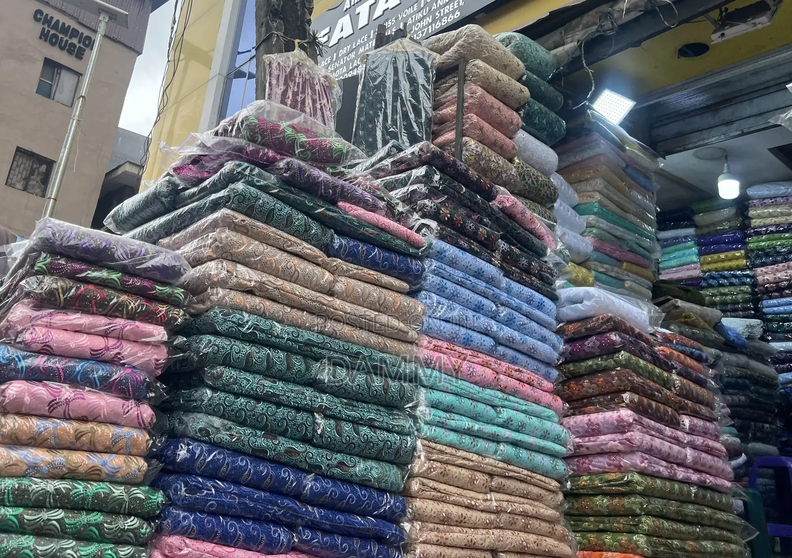 High Quality Vibrant Outdoor Fabric Stall