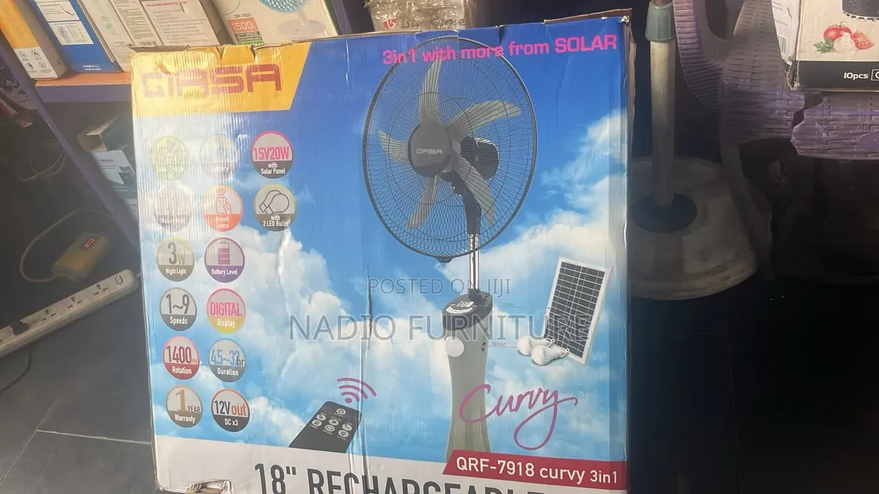 Qasa Solar Rechargeable Fan