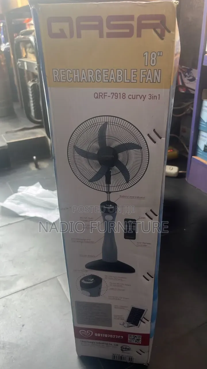 Qasa Solar Rechargeable Fan