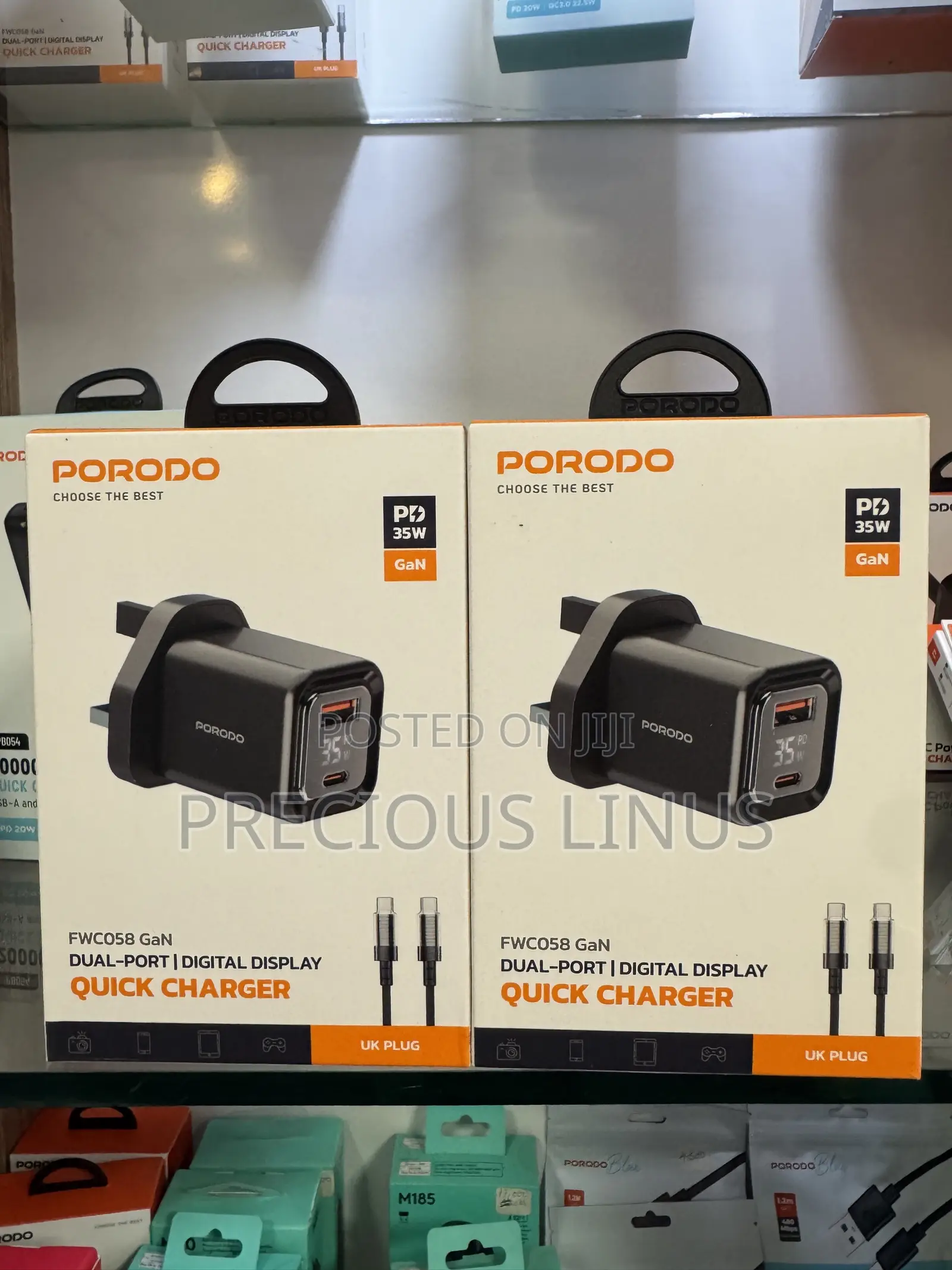 Porodo 35 Wats Dual Charger Type C to Type C Charging