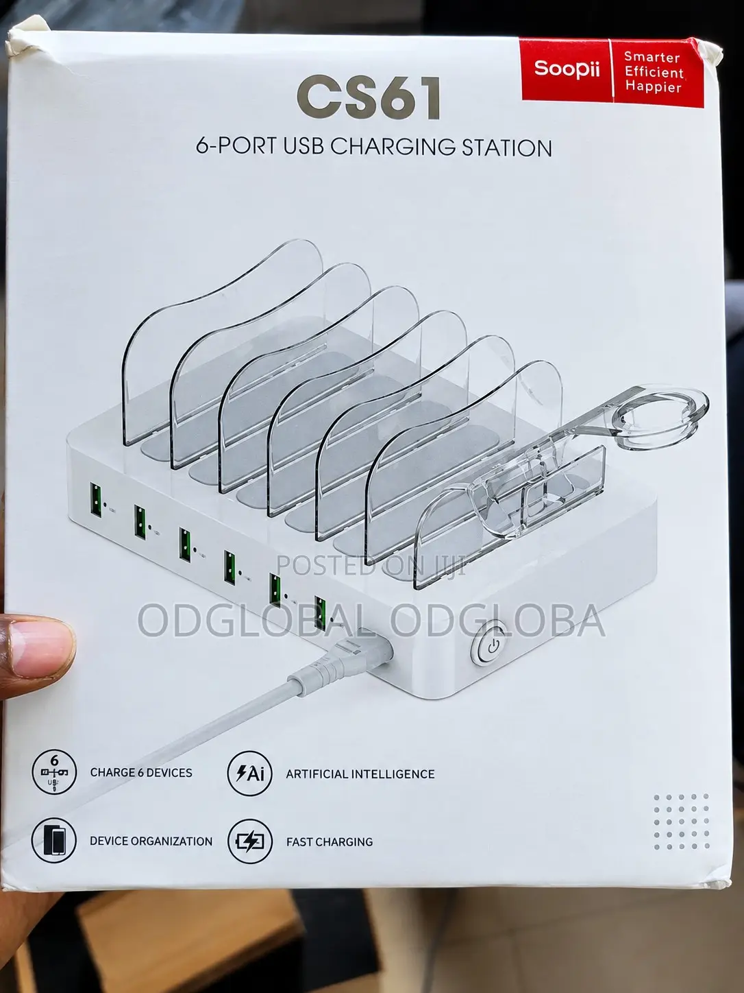 CS61 6 Port USB Charging Station, Brand New