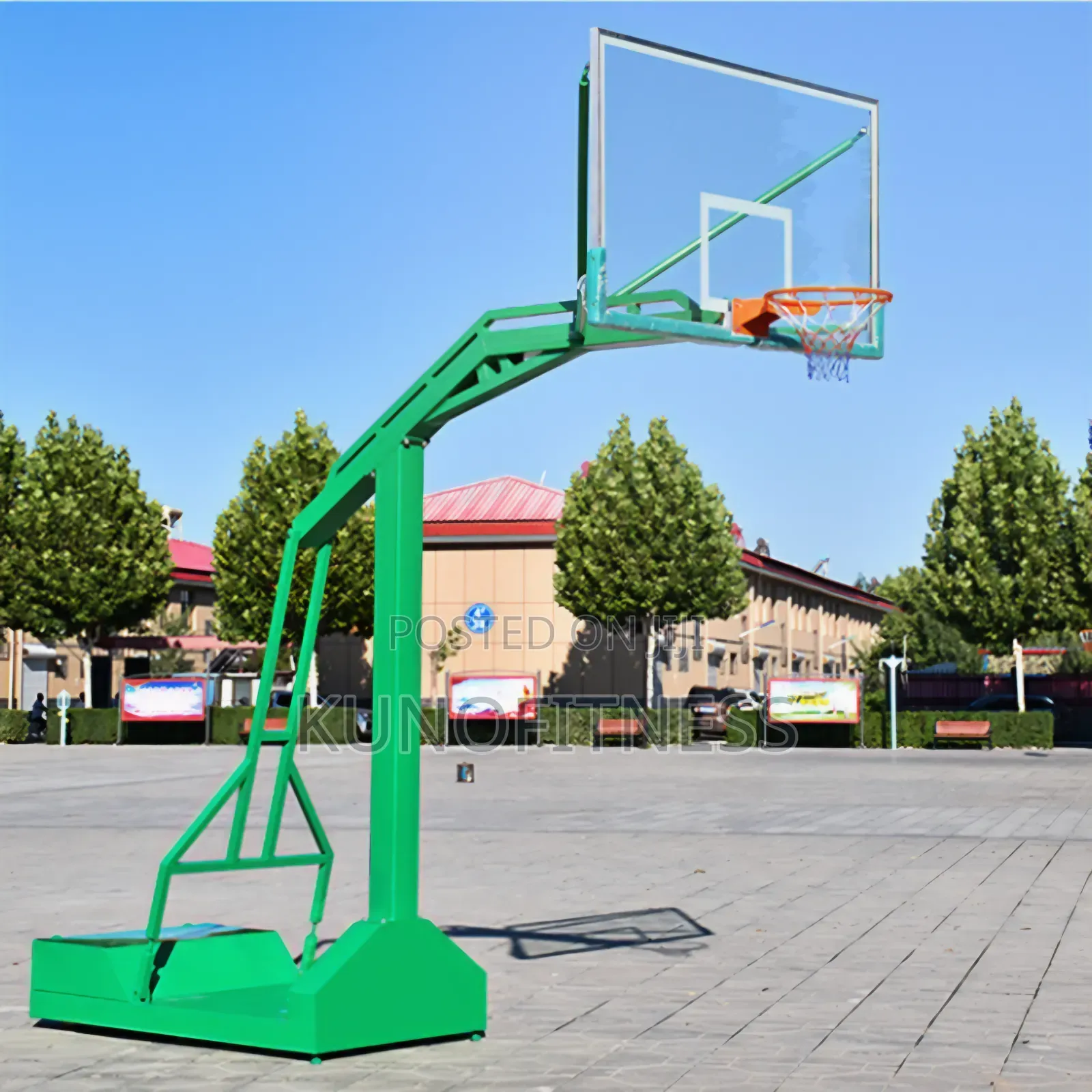 Adjustable Heavy Duty Basketball Stand Tempered Glass Board