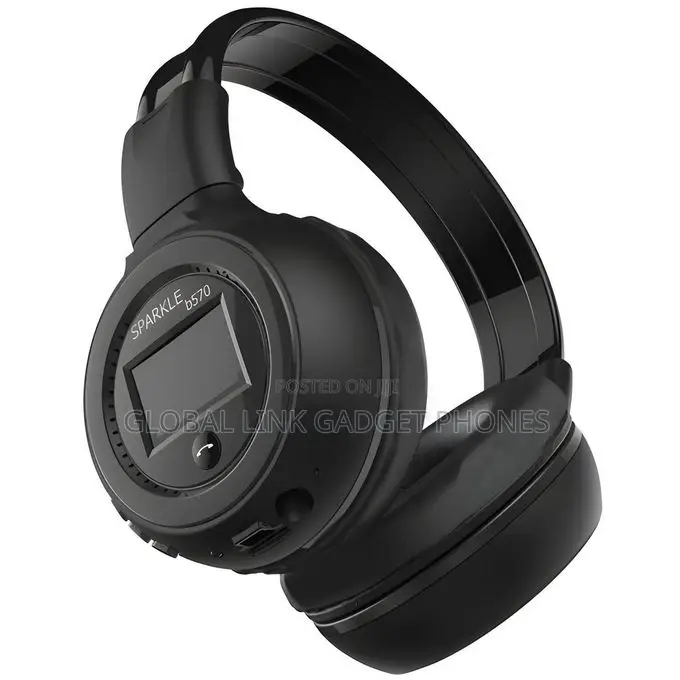 Zealot B570 Wireless Bluetooth Over-Ears Display, Built-in FM Radio,