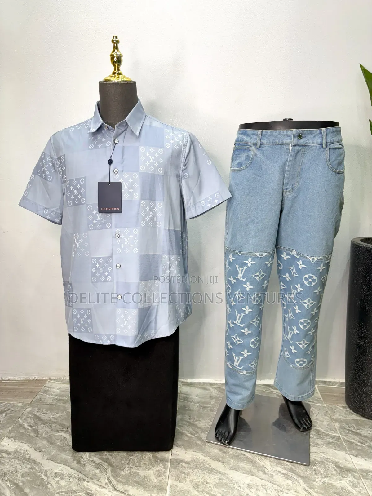 *Louis Vuitton Blue Denim Jean* *Available in M-Xl (Luxury Sizes)*