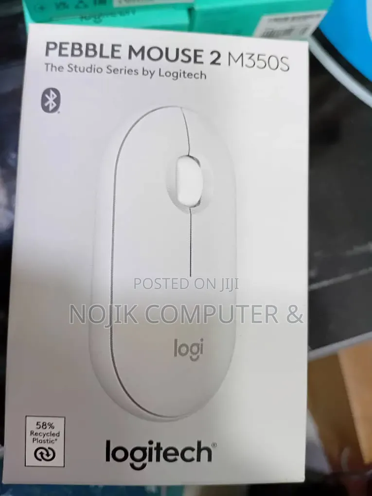 Logitech M350s Pebble 2 Bluetooth Mouse -- Tonal White