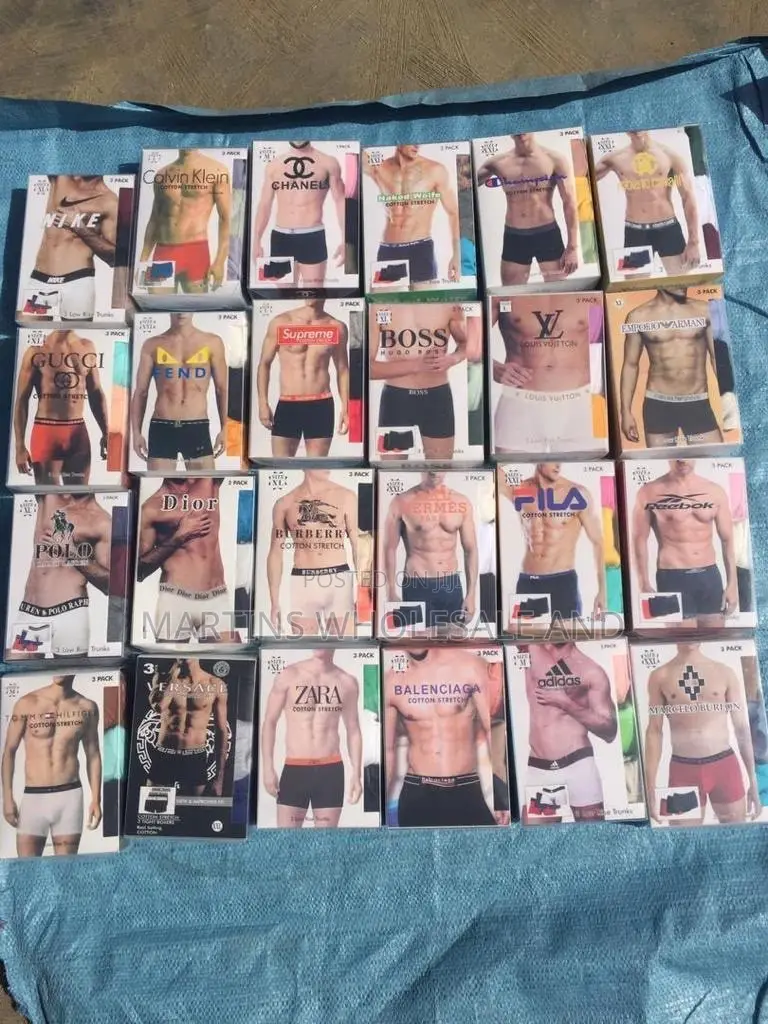 Of XCV 3-in-1 Plaid Cotton Boxer Shorts for Men
