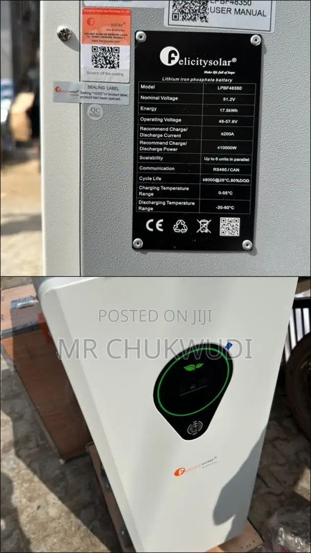 17.5kwh 51.2v LPBF Felicity Solar Lithium Batteries Is Available