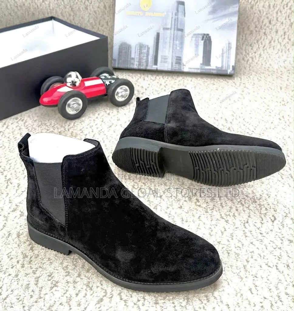 Renato Balducci Black Suede Chelsea Boots