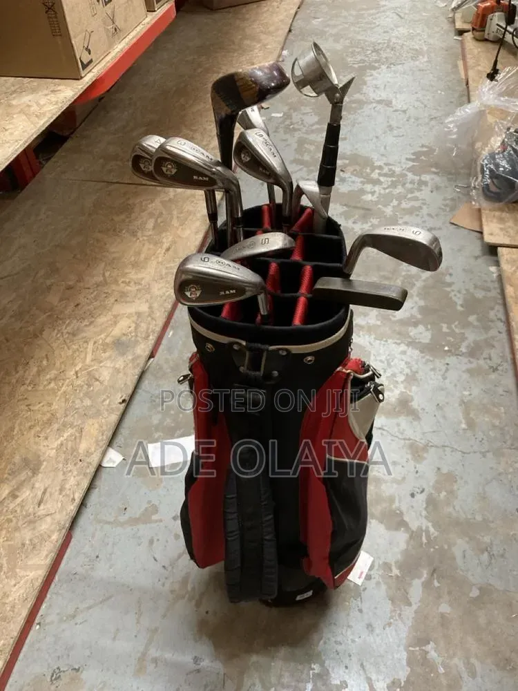 Collection of Golf Clubs and Bag