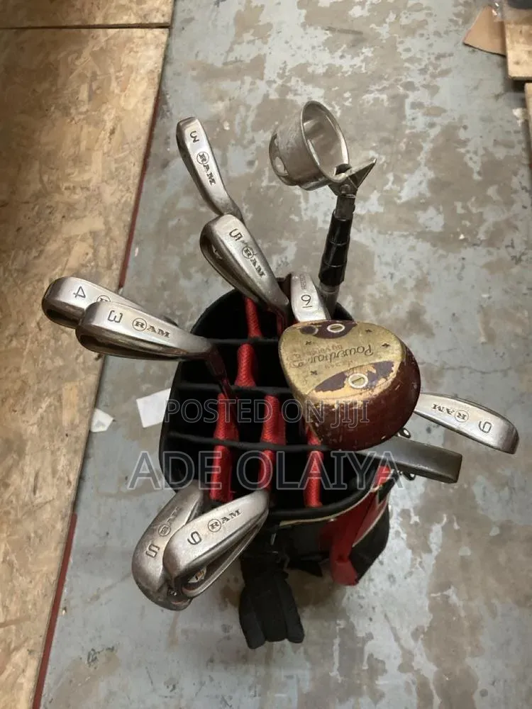Collection of Golf Clubs and Bag