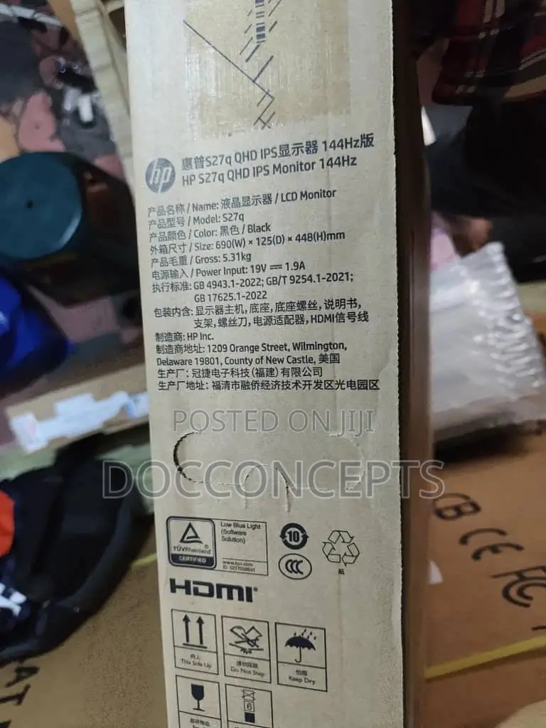 HP S27q 144hz QHD Ips Monitor 2K Screen