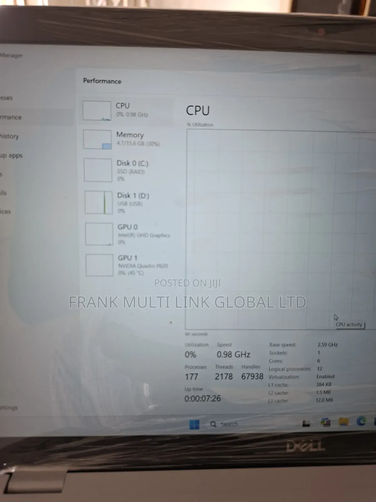 Laptop Dell Precision 3551 4GB Nvidia SSD 512GB