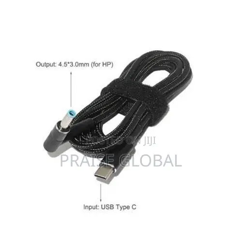 H P-USB-C Pd 100w 18.5-20v Cable for H P, Dell Laptops (Blue Pin