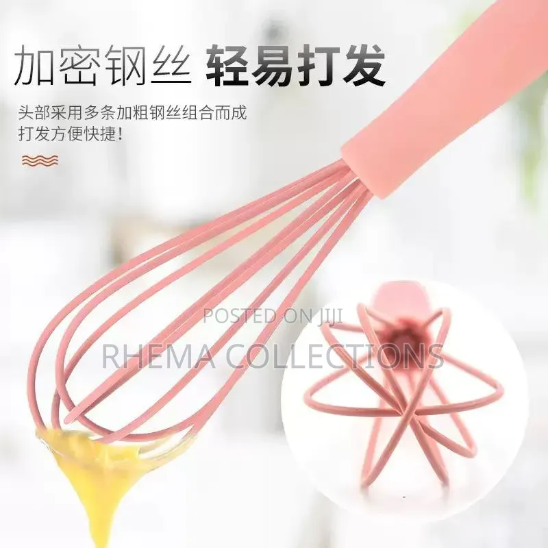 Silicone / Stainless Steel Balloon Hand Whisk for Baking Cooking