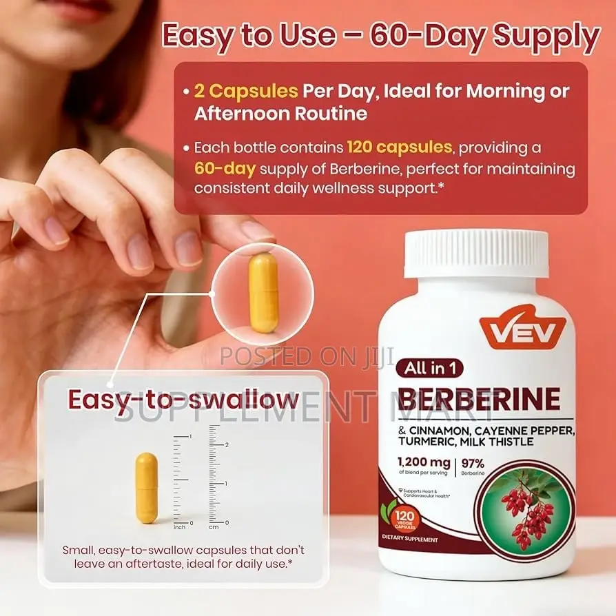 All in 1 Berberine Cinnamon, Cayenne Pepper, Turmeric, Milk Thistle