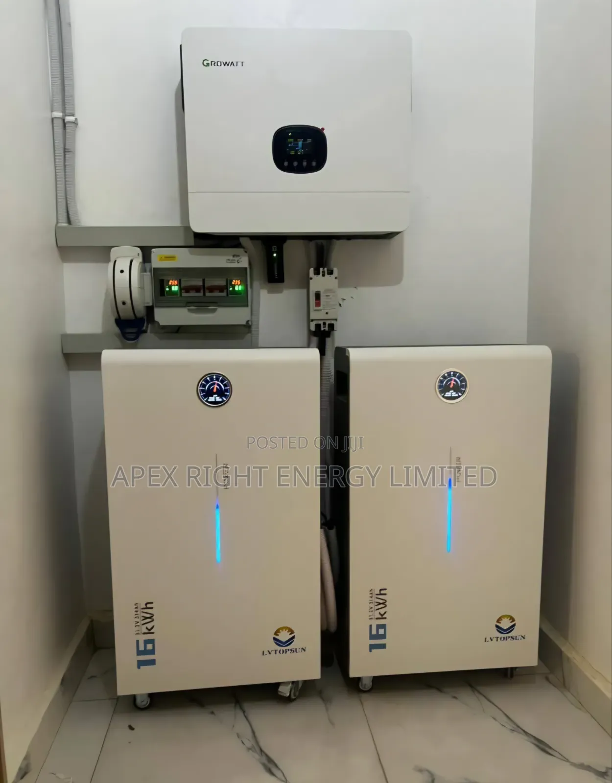 12kva Growatt Hybrid+32kwh Lvtopsun Lithium G4+24pcs-650w Panel