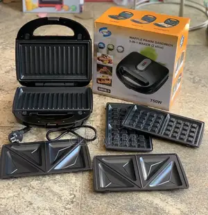 3 in 1 Sandwich Maker – Waffle, Panini Grill W/Changeable Plates