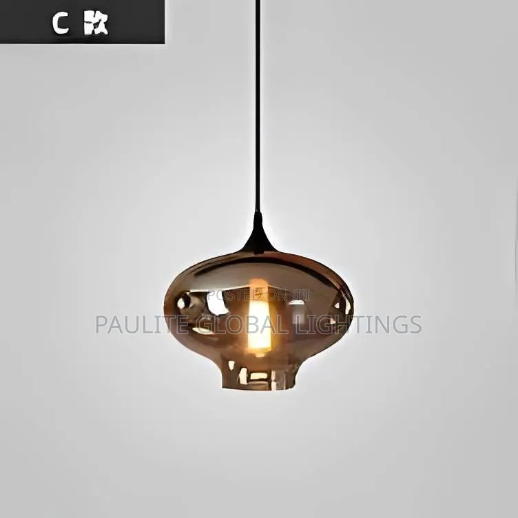 Single Smoky Glass Pendant Lights