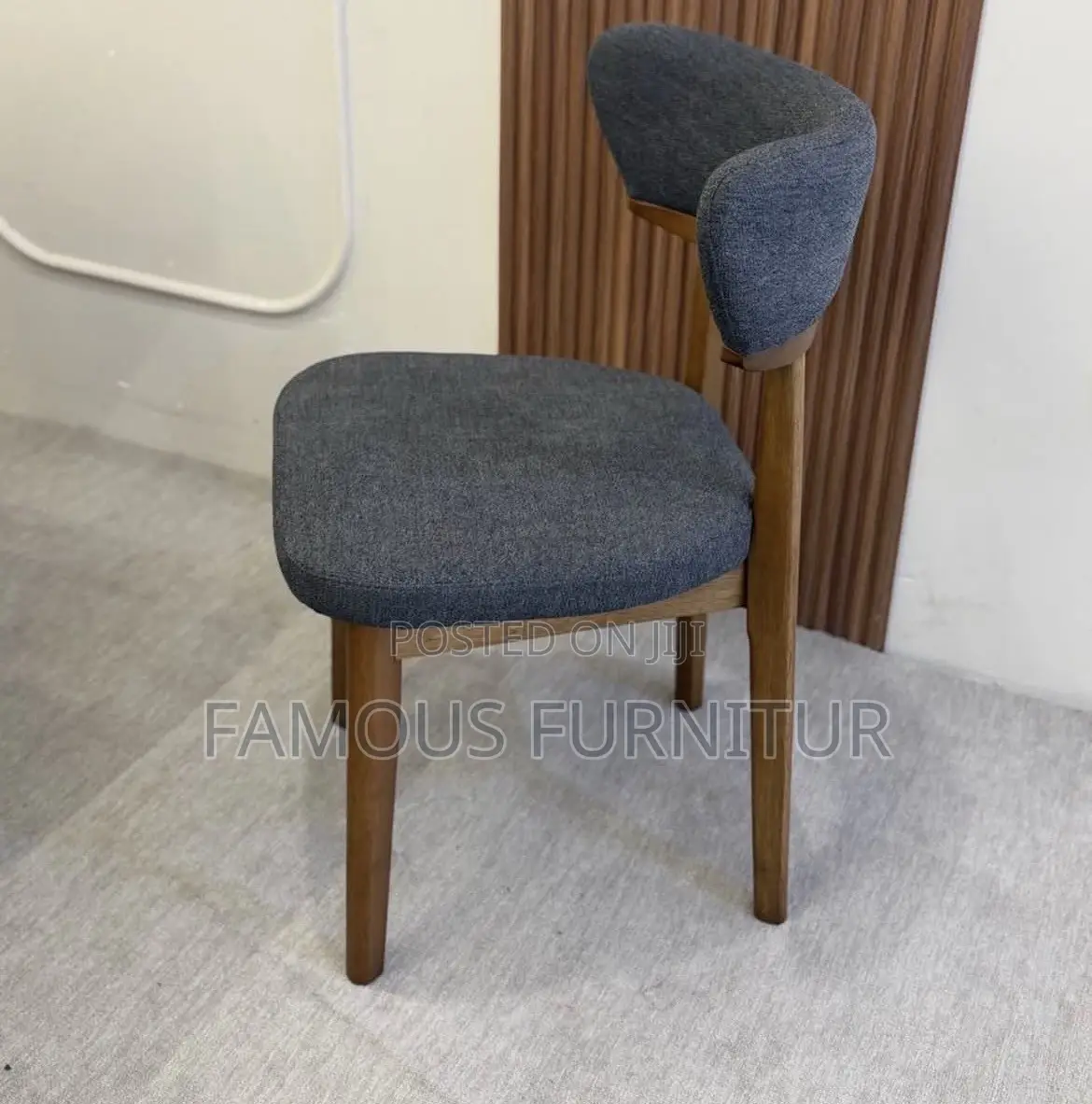 Modern Upholstered Dining Chairs Curved Backrests and Warm Wooden