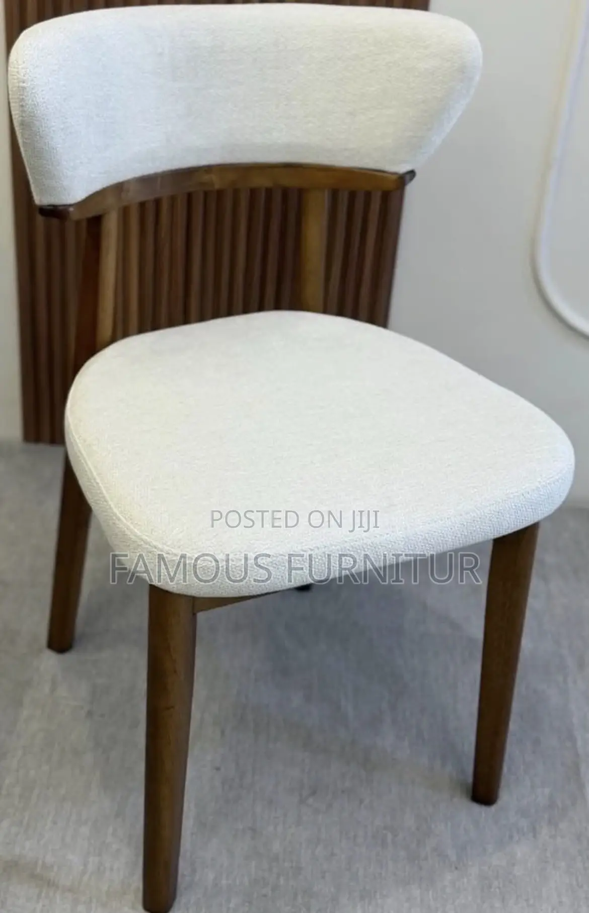 Modern Upholstered Dining Chairs Curved Backrests and Warm Wooden