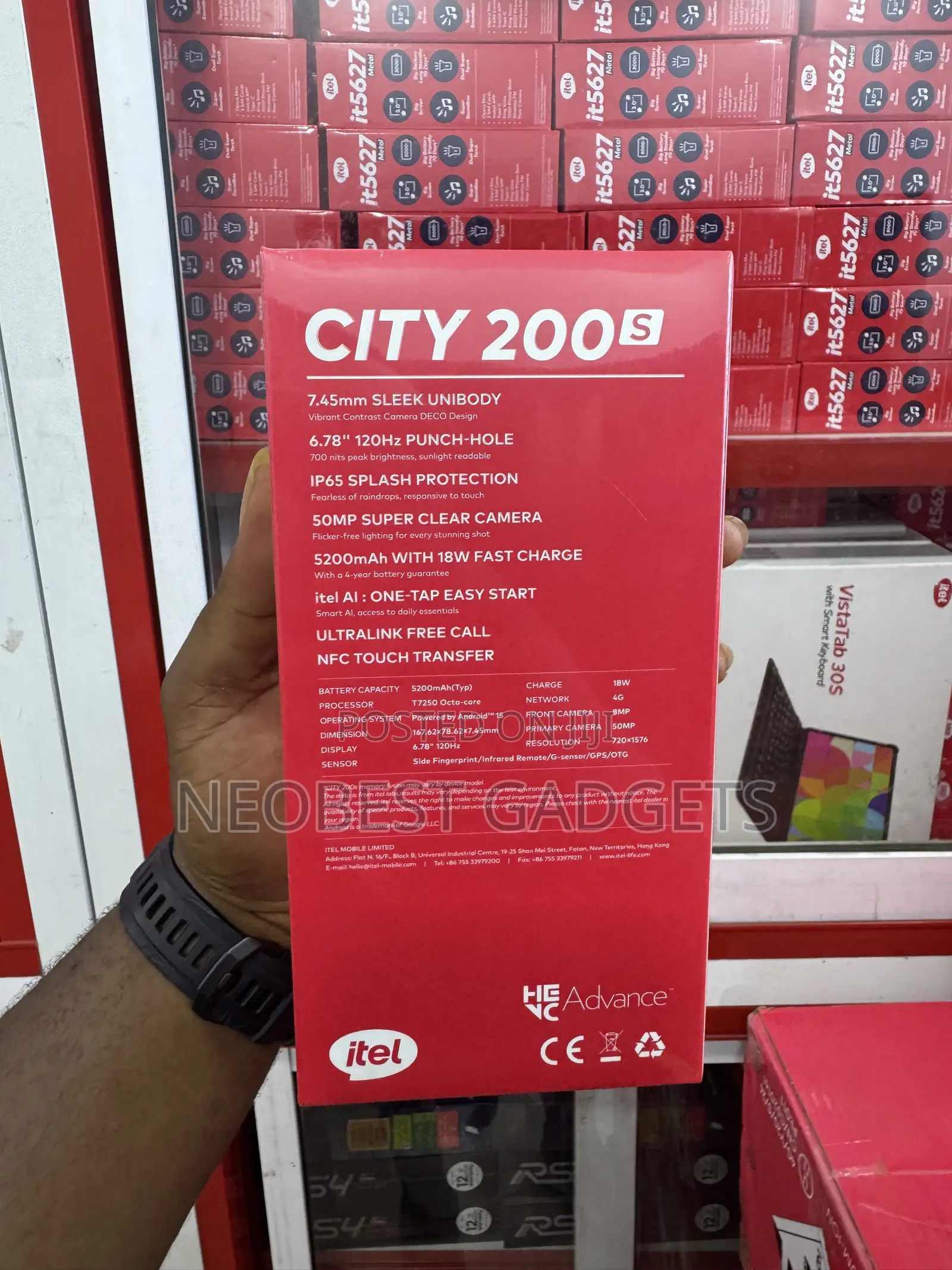 New Itel City 200 128 GB Gold